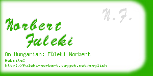 norbert fuleki business card