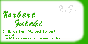norbert fuleki business card